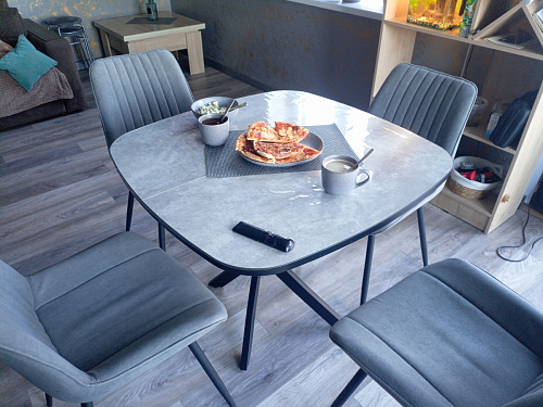 Стул на металлокаркасе Седа К кирпичный / черный фото покупателя 346