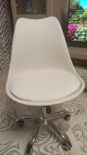 Компьютерное кресло Kolin с подушкой clear / white фото покупателя 74