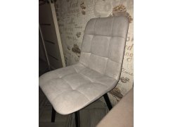 Стул на металлокаркасе Чилли синяя ткань / белый фото покупателя 379