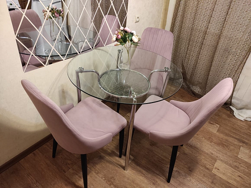 Стул на металлокаркасе Kora dark gray / black фото покупателя 168