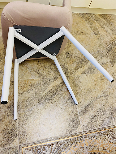 Стул на металлокаркасе Баодин velutto 05 / белый фото покупателя 5