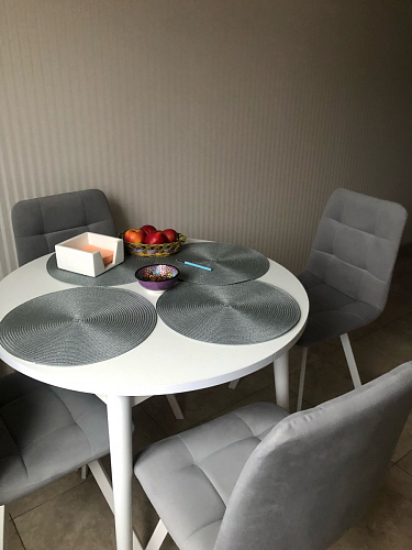 Стул на металлокаркасе Челси морская волна / черный фото покупателя 122