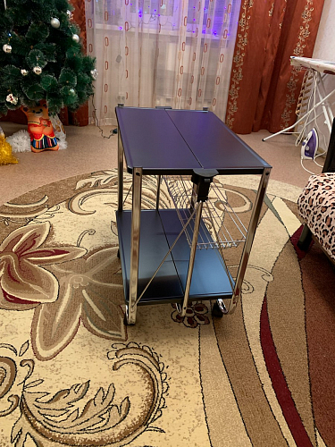 Столик сервировочный SC-5119 складной черный фото покупателя 2