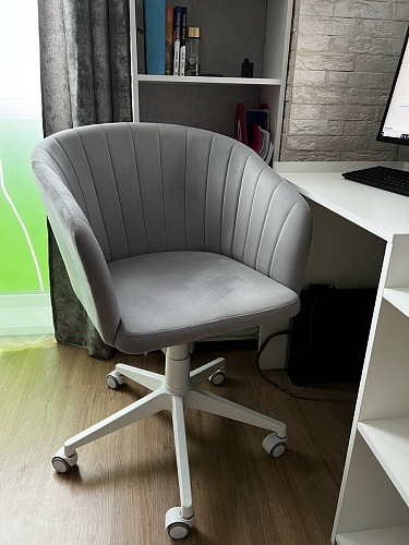 Компьютерное кресло Тибо светло-коричневый / белый фото покупателя 48