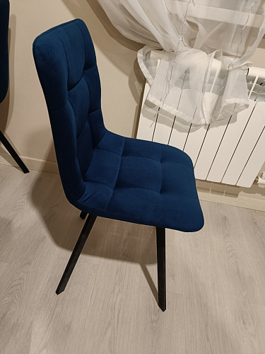 Стул на металлокаркасе Чилли К светло-серый велюр / черный каркас фото покупателя 662