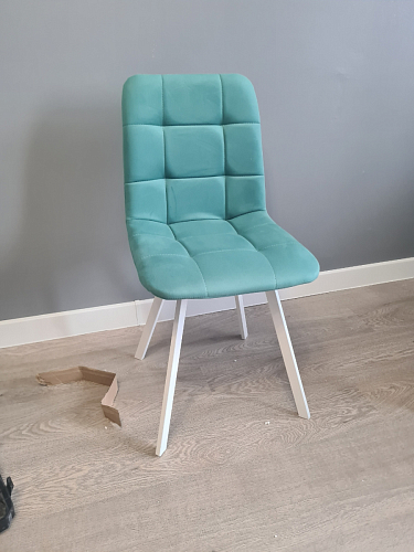 Стул на металлокаркасе Чилли К темно-серый (velutto 32) / черный фото покупателя 573