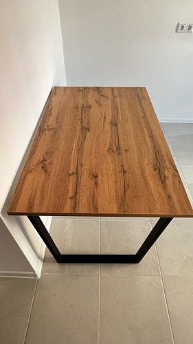 Деревянный стол Лота Лофт 140х80 черный матовый / бетон светлый фото покупателя 264