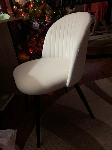 Стул на металлокаркасе Gabi 1 light purple / black / gold фото покупателя 35