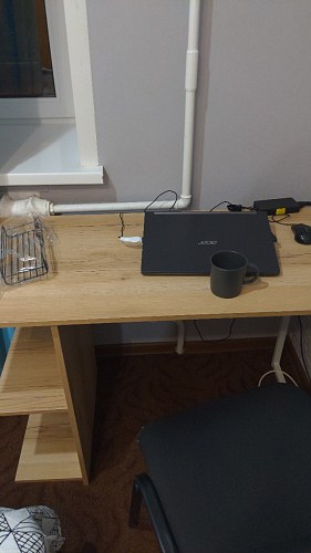 Письменный стол Челси Лофт дуб делано светлый / белый матовый фото покупателя 1