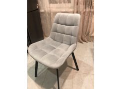 Стул на металлокаркасе Челси светло-серый / белый каркас фото покупателя 234