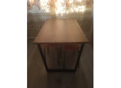 Деревянный стол Лота Лофт 120(160)х75 черный матовый / бетон светлый фото покупателя 485