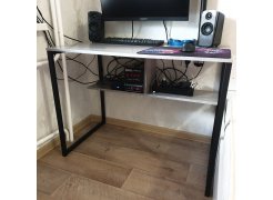 Письменный стол Клер Лофт дуб вотан / черный матовый фото покупателя 4