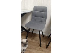 Стул на металлокаркасе Чилли синяя ткань / белый фото покупателя 217