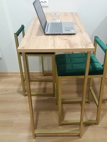 Барная стойка Дилан Лофт 120х60х90 бетон фото покупателя 52