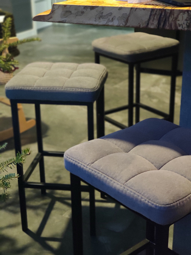 Барный стул Лофт микровелюр катания изумруд / черный матовый фото покупателя 30