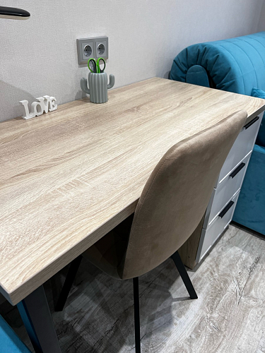 Стул на металлокаркасе Чилли синий / белый фото покупателя 1335