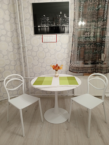 Стол Тулип 90х73 дуб вотан / белый фото покупателя 101