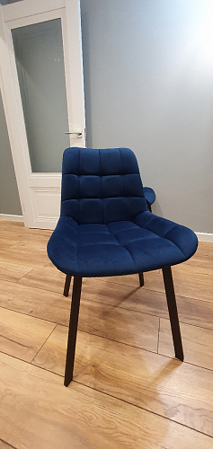 Стул на металлокаркасе Челси морская волна / черный фото покупателя 203