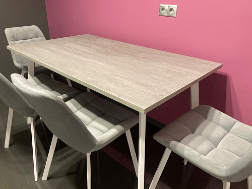 Стол Тринити Лофт 120 32 мм дуб галифакс табако / черный матовый фото покупателя 108