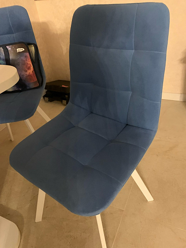 Стул на металлокаркасе Чилли синий / белый фото покупателя 975