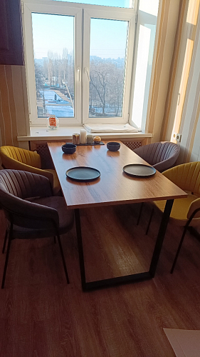 Деревянный стол Лота Лофт 140х80 черный матовый / бетон светлый фото покупателя 3