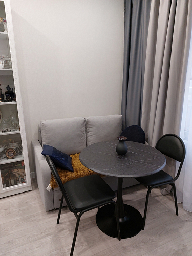 Стол Тулип 90х73 дуб вотан / белый  - Уцененный экземпляр фото покупателя 45