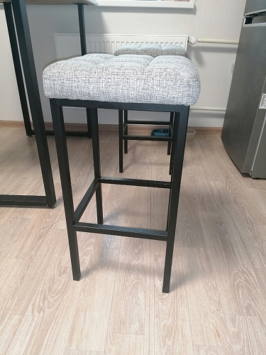 Барный стул Лофт микровелюр катания блэк / черный матовый фото покупателя 140