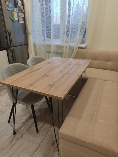 Стул на металлокаркасе Gabi dark beige / black / silver фото покупателя 175