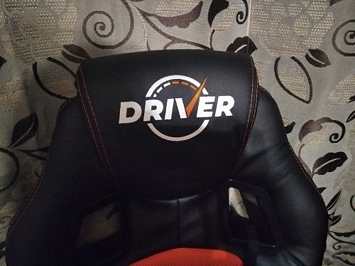 Компьютерное кресло Driver/Драйвер кожзам черный / ткань синий фото покупателя 143