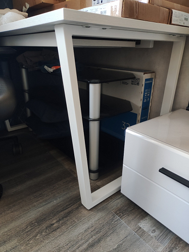 Деревянный стол Лота Лофт 140х80 черный матовый / бетон светлый фото покупателя 831