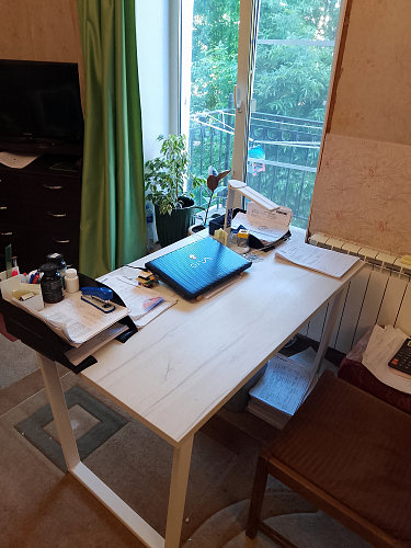 Стол раскладной Лота Лофт 120 25 мм юта / черный матовый фото покупателя 998