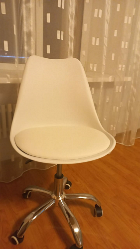 Компьютерное кресло Kolin с подушкой clear / white фото покупателя 506