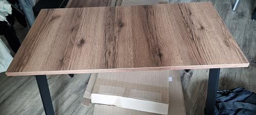 Стол Тринити Лофт 120 32 мм дуб галифакс табако / черный матовый фото покупателя 180