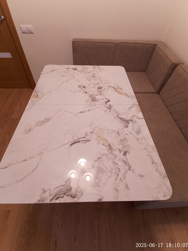 Стол на тумбе Бугун обсидиан / черный фото покупателя 54