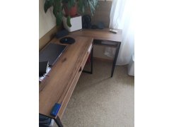 Письменный стол Леон Лофт дуб делано темный / черный матовый фото покупателя 23