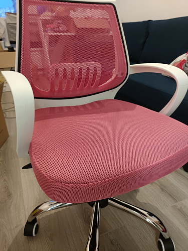 Компьютерное кресло Ergoplus белое / голубое фото покупателя 8