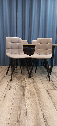 Стул на металлокаркасе Чилли синяя ткань / белый фото покупателя 1120