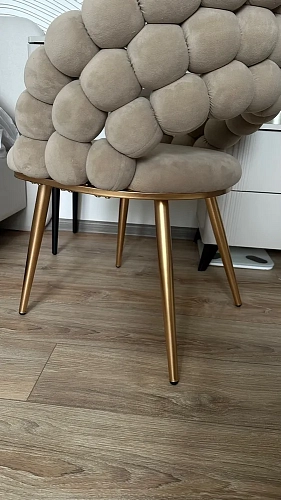 Стул на металлокаркасе Ball dark gray / gold фото покупателя 9