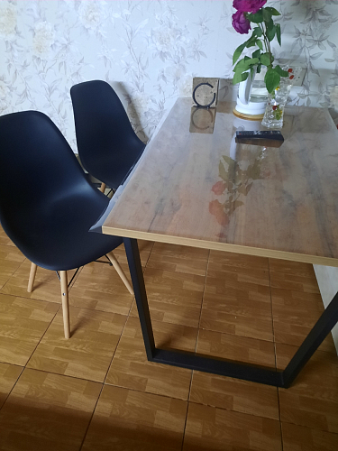 Деревянный стол Лота Лофт 120x75 дуб крафт табачный / черный матовый фото покупателя 96