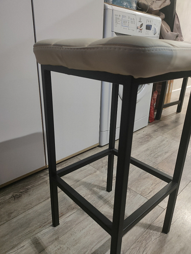 Барный стул Лофт микровелюр катания блэк / черный матовый фото покупателя 119