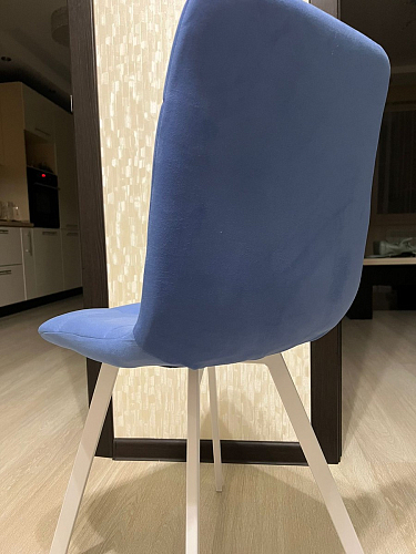 Стул на металлокаркасе Чилли К светло-серый велюр / черный каркас фото покупателя 32