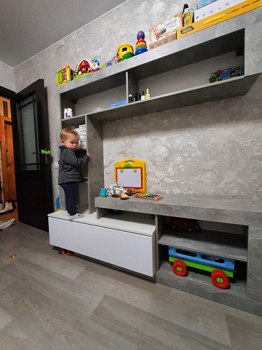 Готовая гостиная Монтана Мини atelier / белый глянец фото покупателя 2