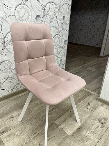 Стул на металлокаркасе Чилли К светло-серый велюр / черный каркас фото покупателя 1329