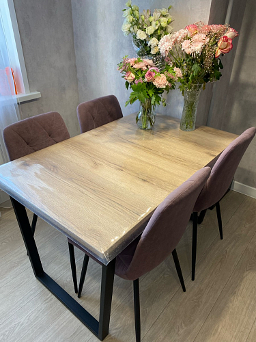 Деревянный стол Лота Лофт 120x75 дуб крафт табачный / черный матовый фото покупателя 914