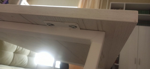 Деревянный стол Лота Лофт 120х75 белый матовый / дуб крафт золотой фото покупателя 613