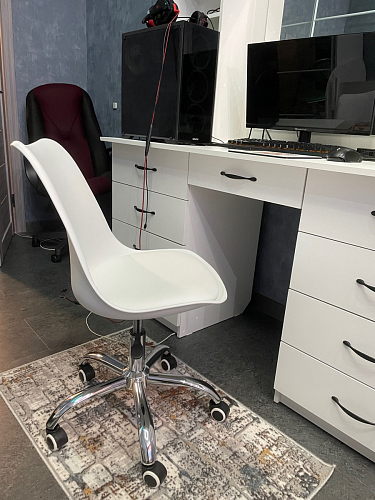 Компьютерное кресло Kolin с подушкой clear / white фото покупателя 119