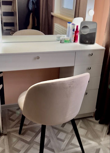 Стул на металлокаркасе Gabi dark beige / black / silver фото покупателя 679