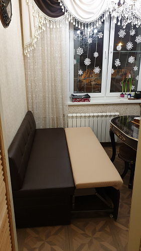 Кухонный диван Лео микровельвет бежевый фото покупателя 1