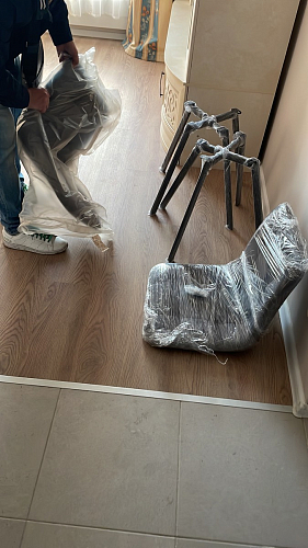 Стул на металлокаркасе Чилли К светло-серый велюр / черный каркас фото покупателя 942