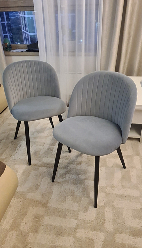 Стул на металлокаркасе Gabi 1 light purple / black фото покупателя 813